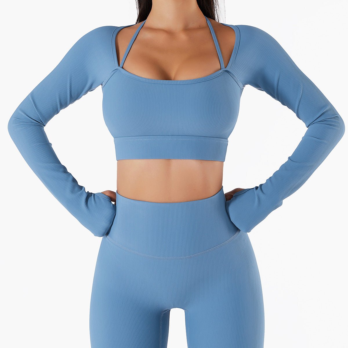 Sports Top Women's Quick-drying Workout Clothes With Chest Pad Slim Fit Skinny Long Sleeve Yoga WearClothingCJDK190997211KP